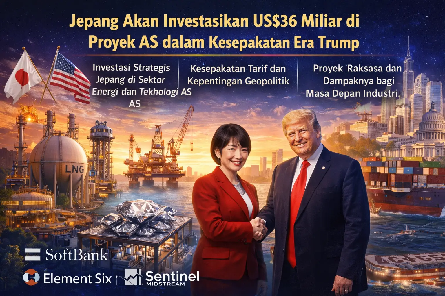 Jepang Akan Investasikan US$36 Miliar di Proyek AS dalam Kesepakatan Era Trump