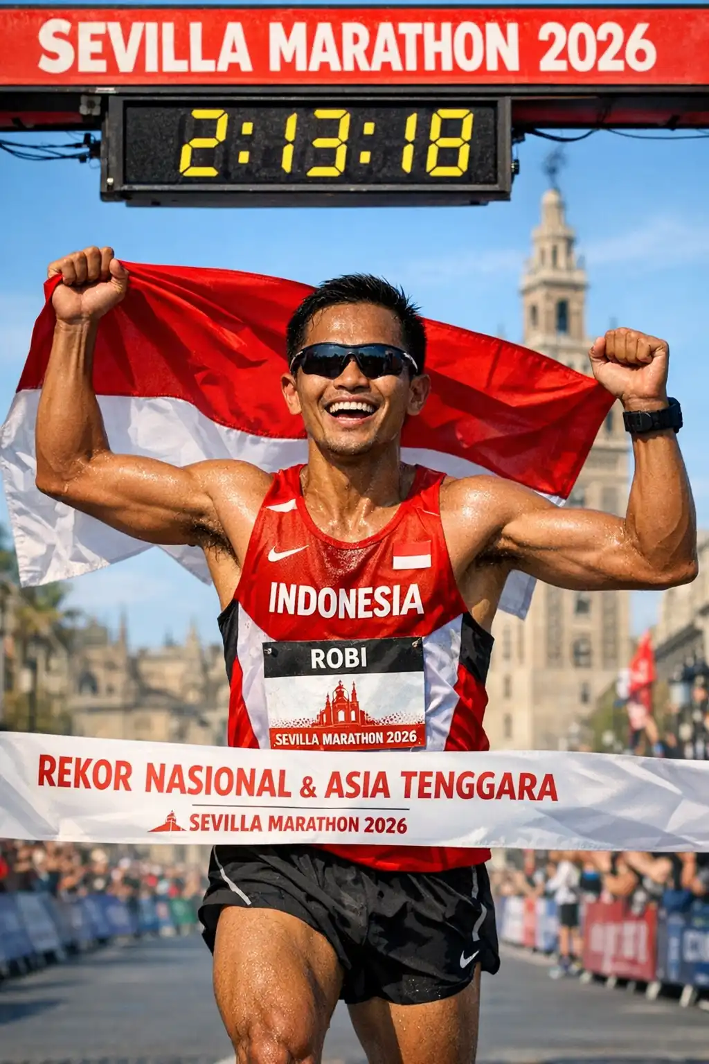 Robi Syianturi Sudah Pecahkan Rekor Nasional dan Asia Tenggara di Sevilla Marathon 2026